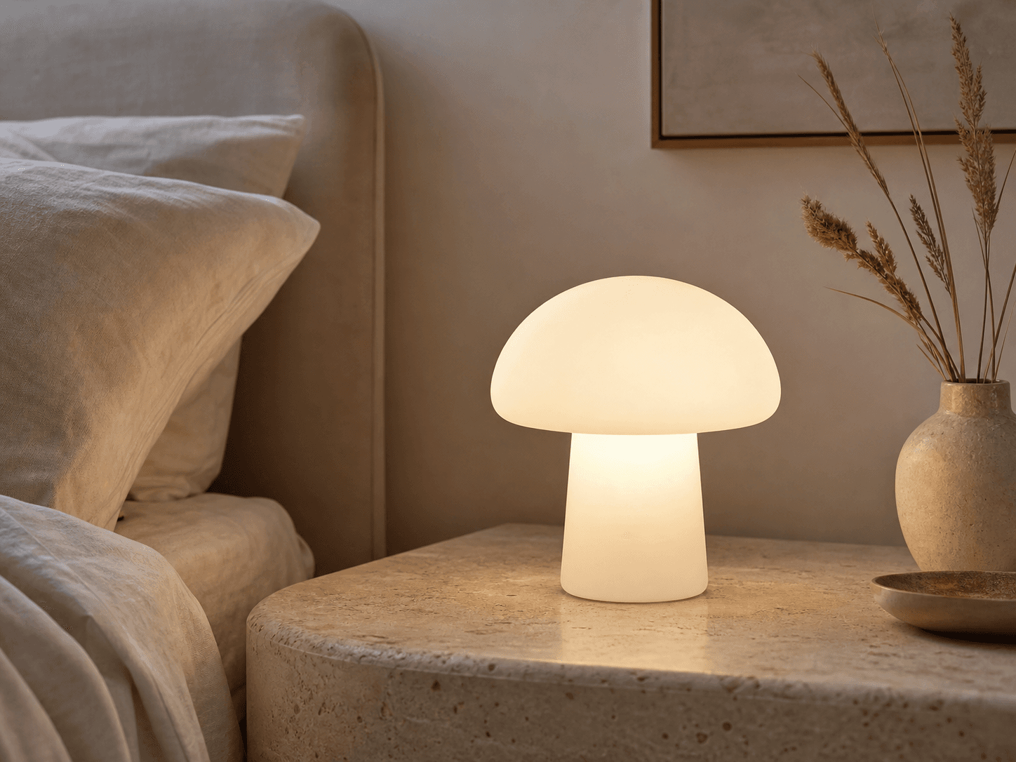 Mushroom Glass Bedside Lamp
