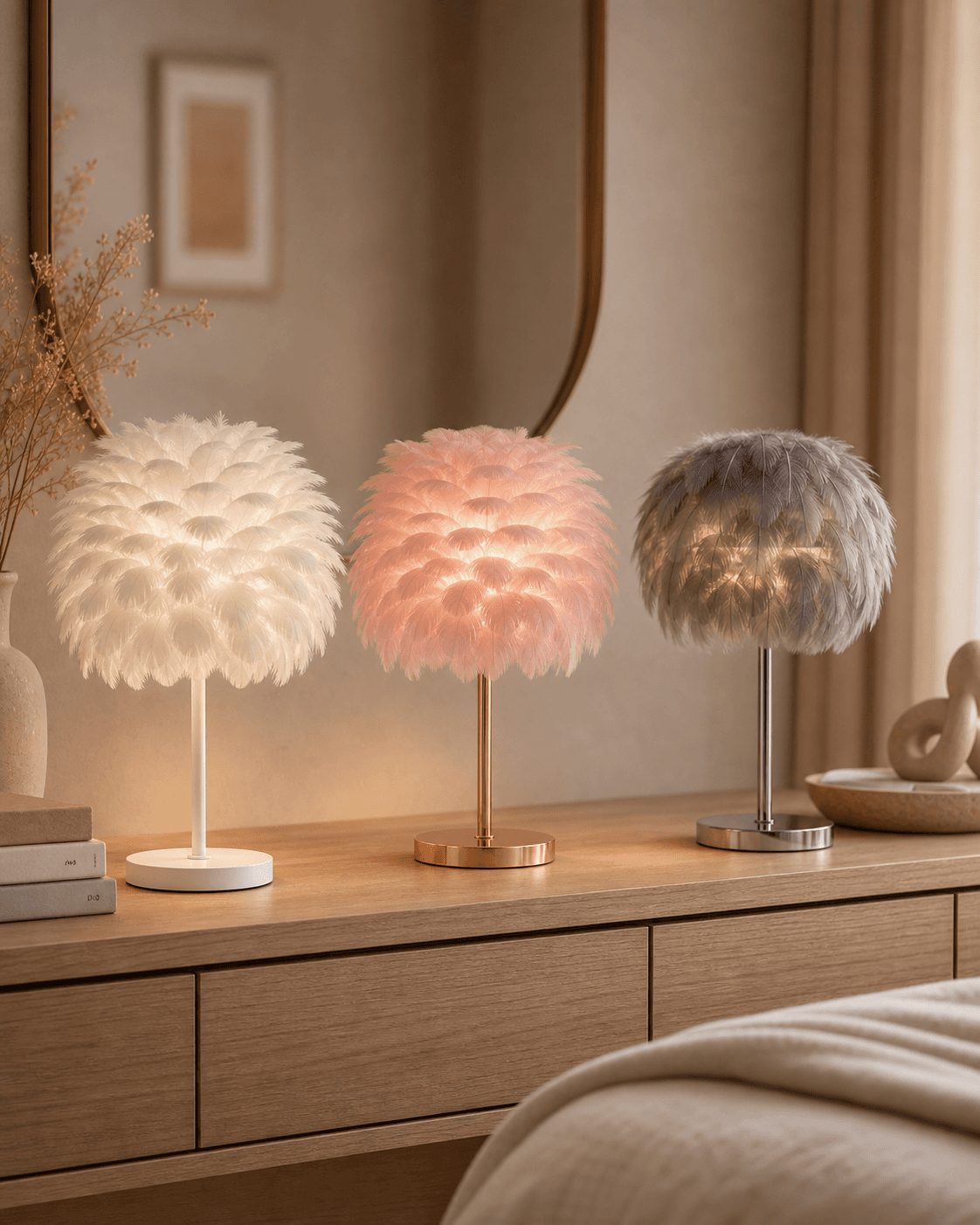 Feather Table Lamp