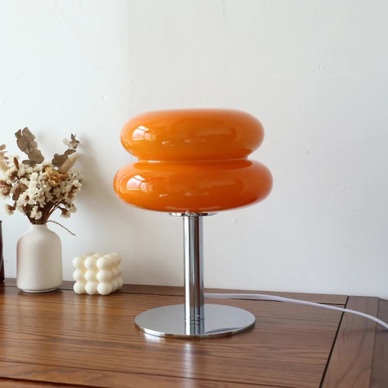 Macaron Glass Table Lamp with Tricolor Dimming