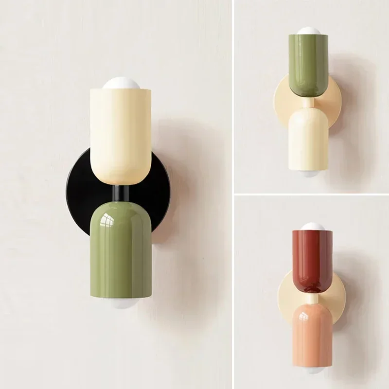Macaron Wall Sconce, Nordic Color Bedside Wall Light