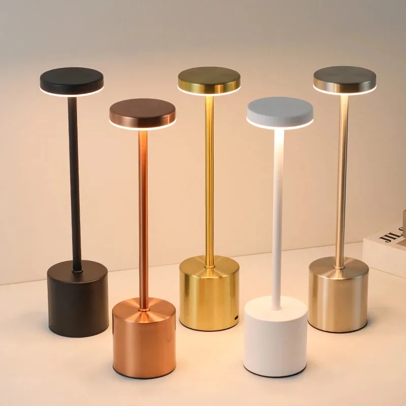 Minimal Touch Sensor Desk Lamp, Rechargeable 3-Color