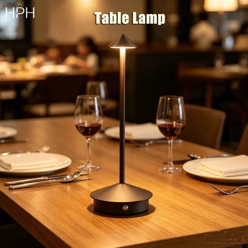Cordless LED Table Lamp for Dining Tables and Cafes