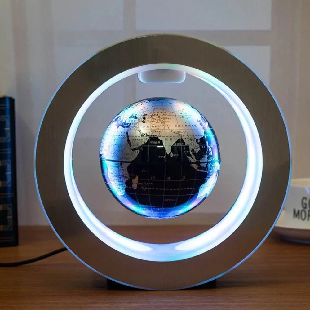 Levitating Globe Lamp – Rotating Floating World Map Light