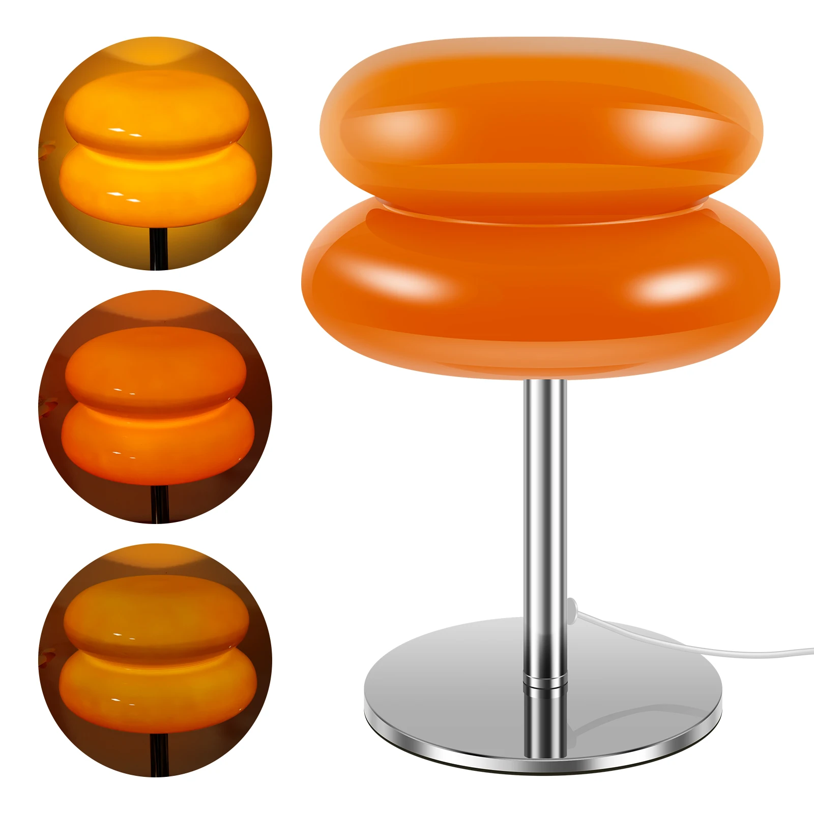 Egg Glass Table Lamp – 3-Color Dimmable Bedside Light