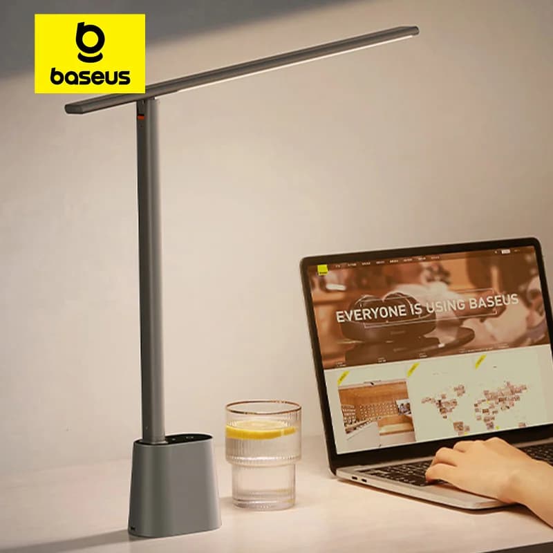 Dimmable LED Desk Lamp – Foldable Eye-Care Office Light