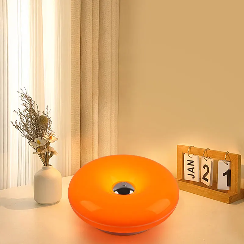 Donut Table Lamp – Rechargeable 3-Color Decorative Light
