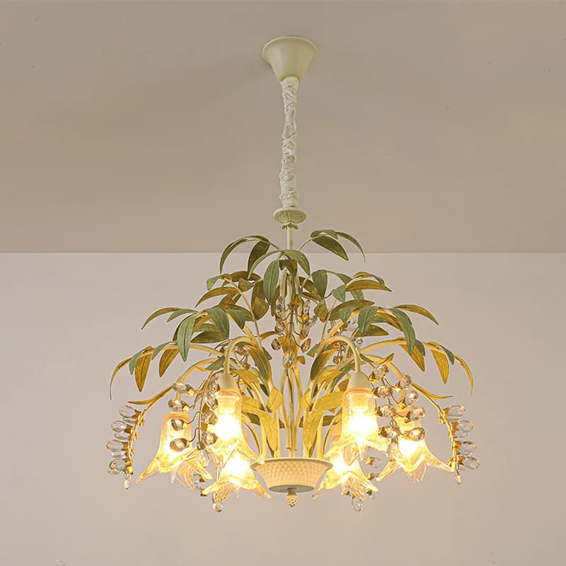 French Branch Crystal Chandelier – Countryside Dining Room Light