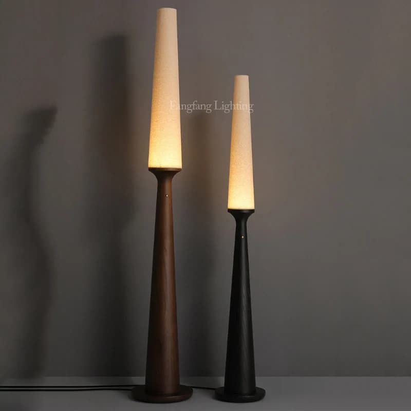 Solid Ash Wood Floor Lamp – Dimmable Touch-Control LED