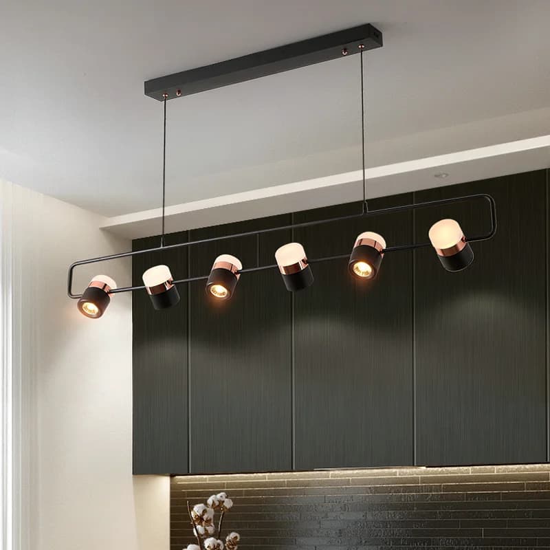 Rose-Gold Wrought-Iron Chandelier – Vintage Ceiling Light