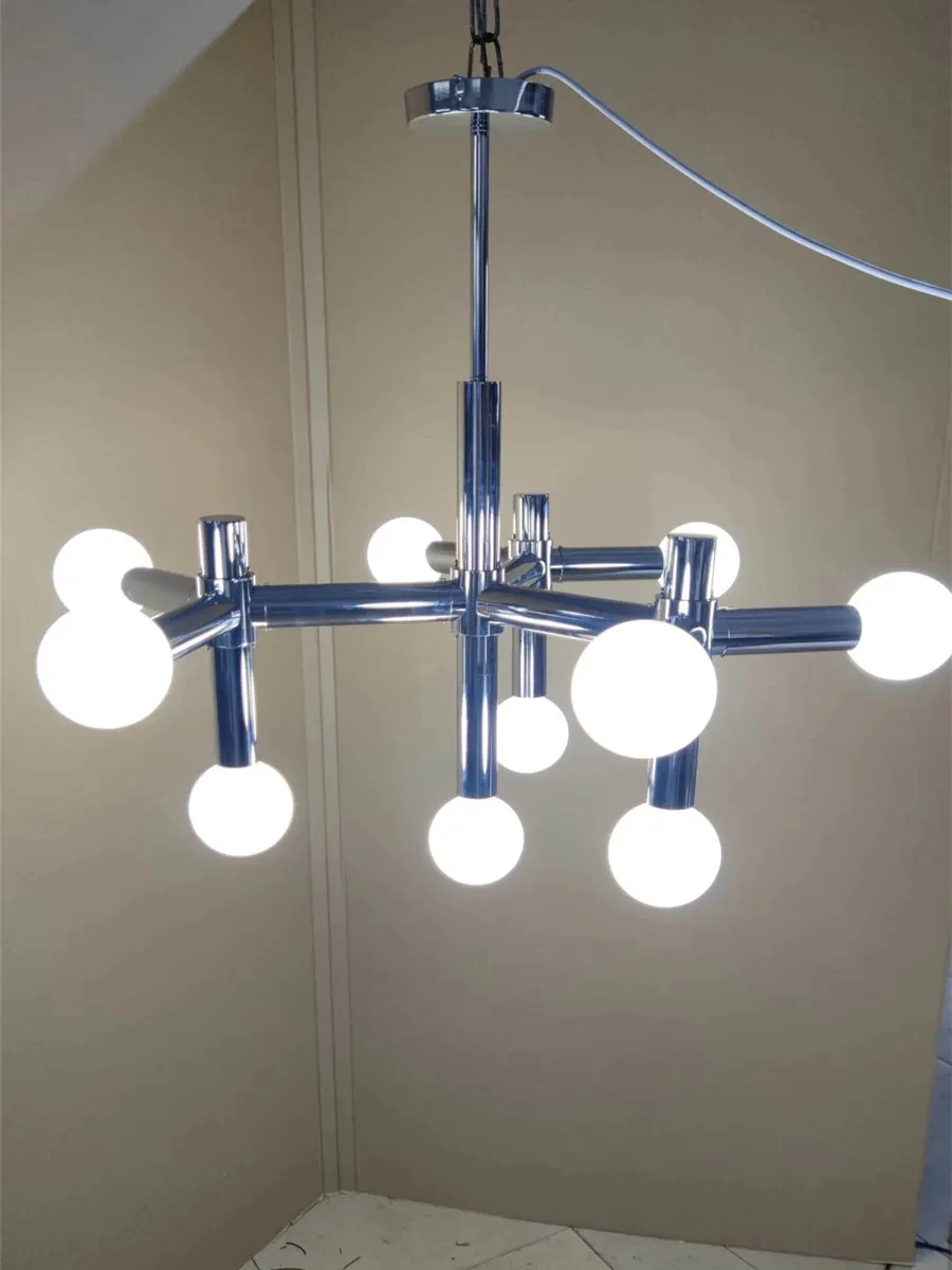 Modern Bauhaus Glass Chandelier