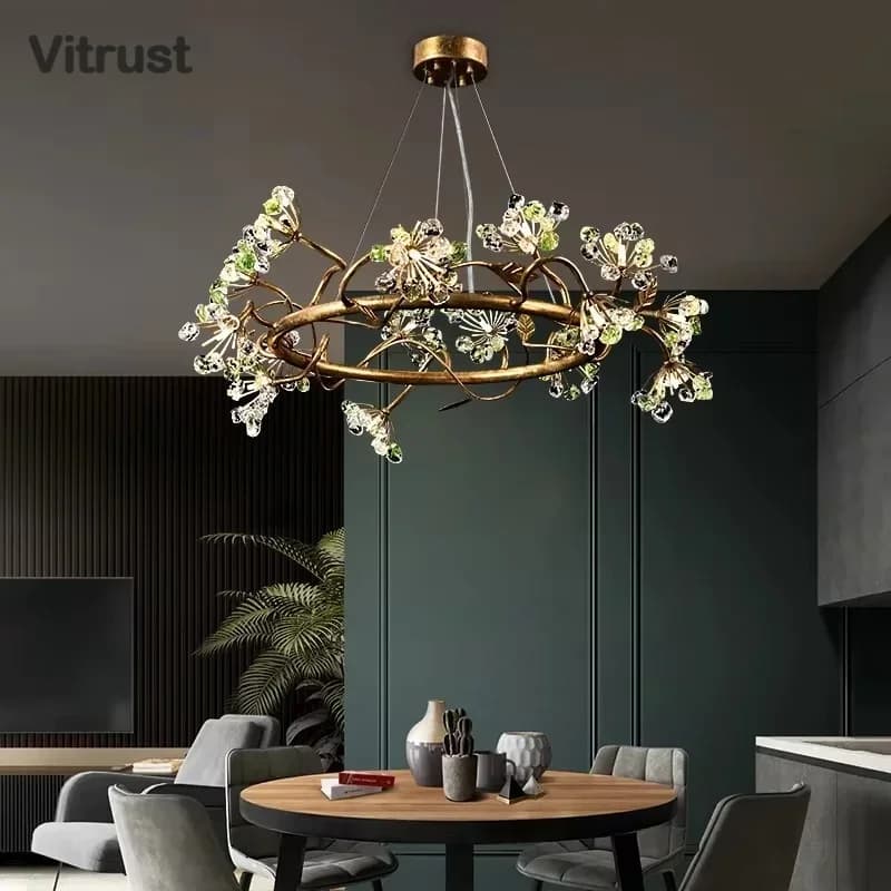 Contemporary Crystal LED Chandelier