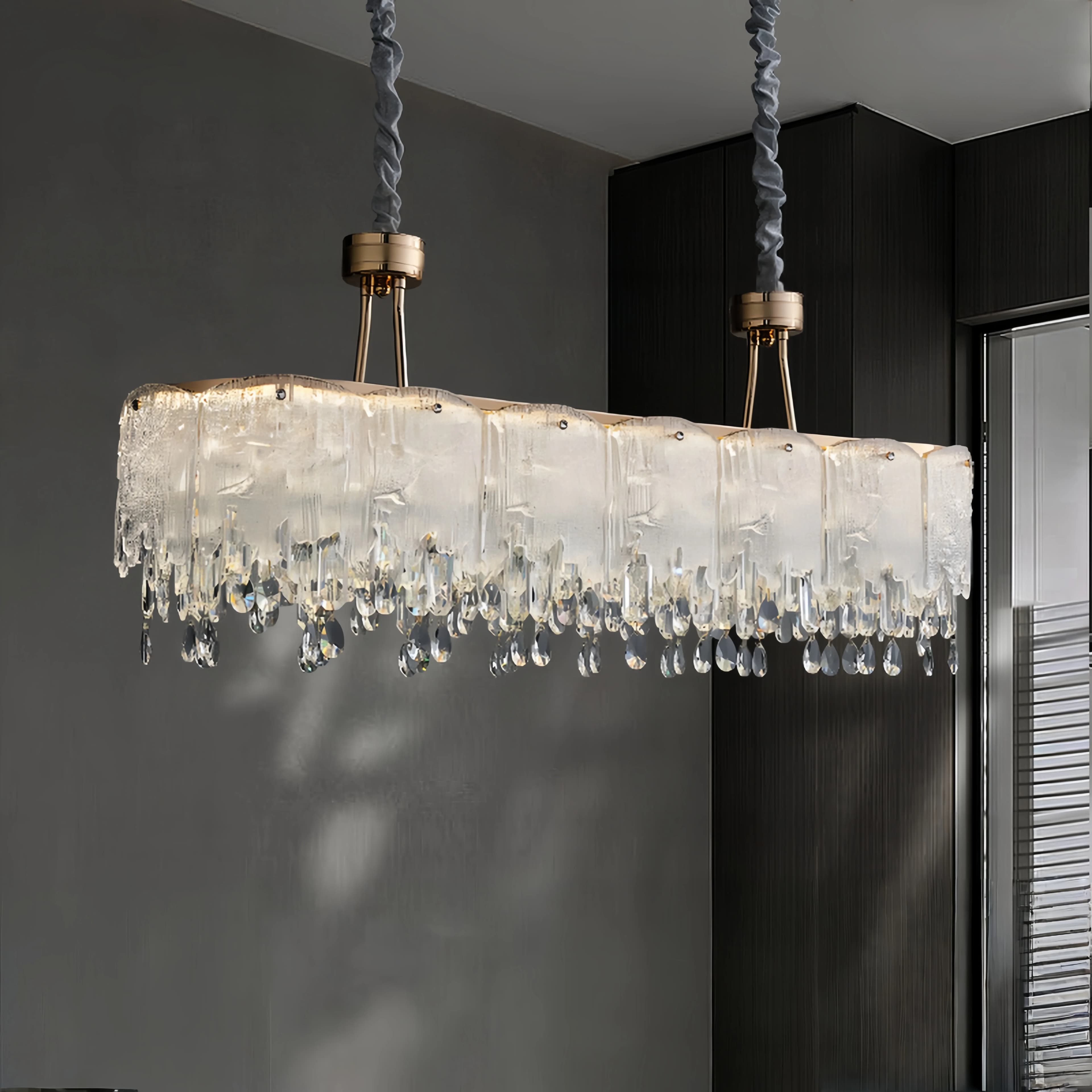 Modern French Crystal Chandelier