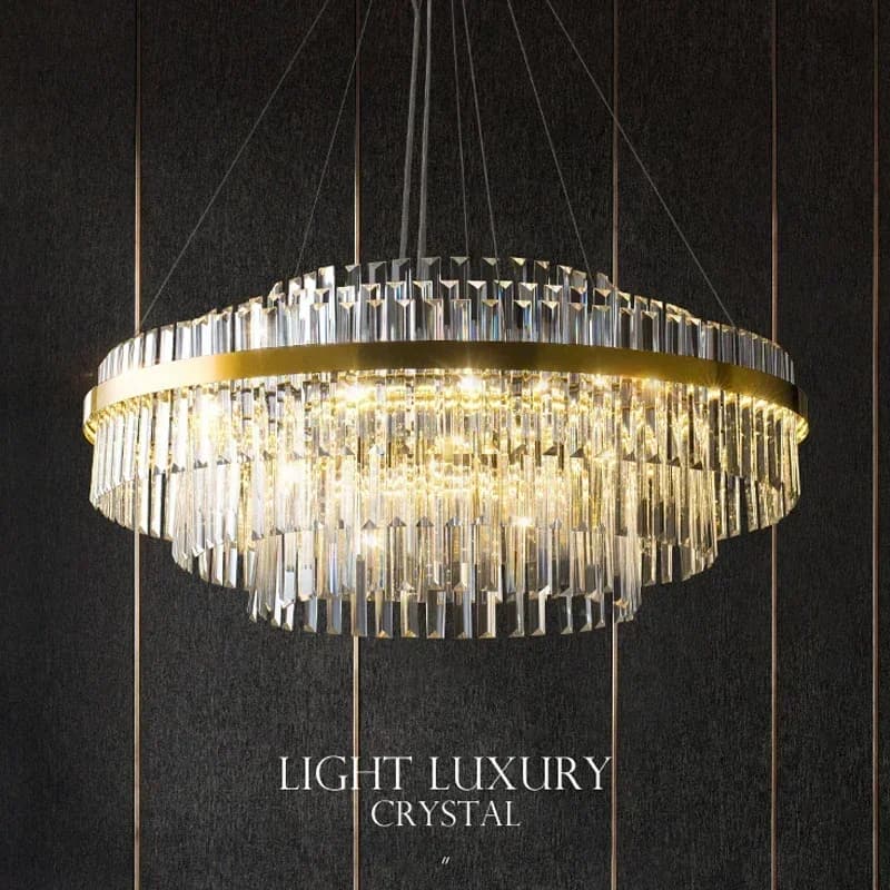 Nordic LED Crystal Chandelier – Luxury Villa Restaurant Ceiling Light