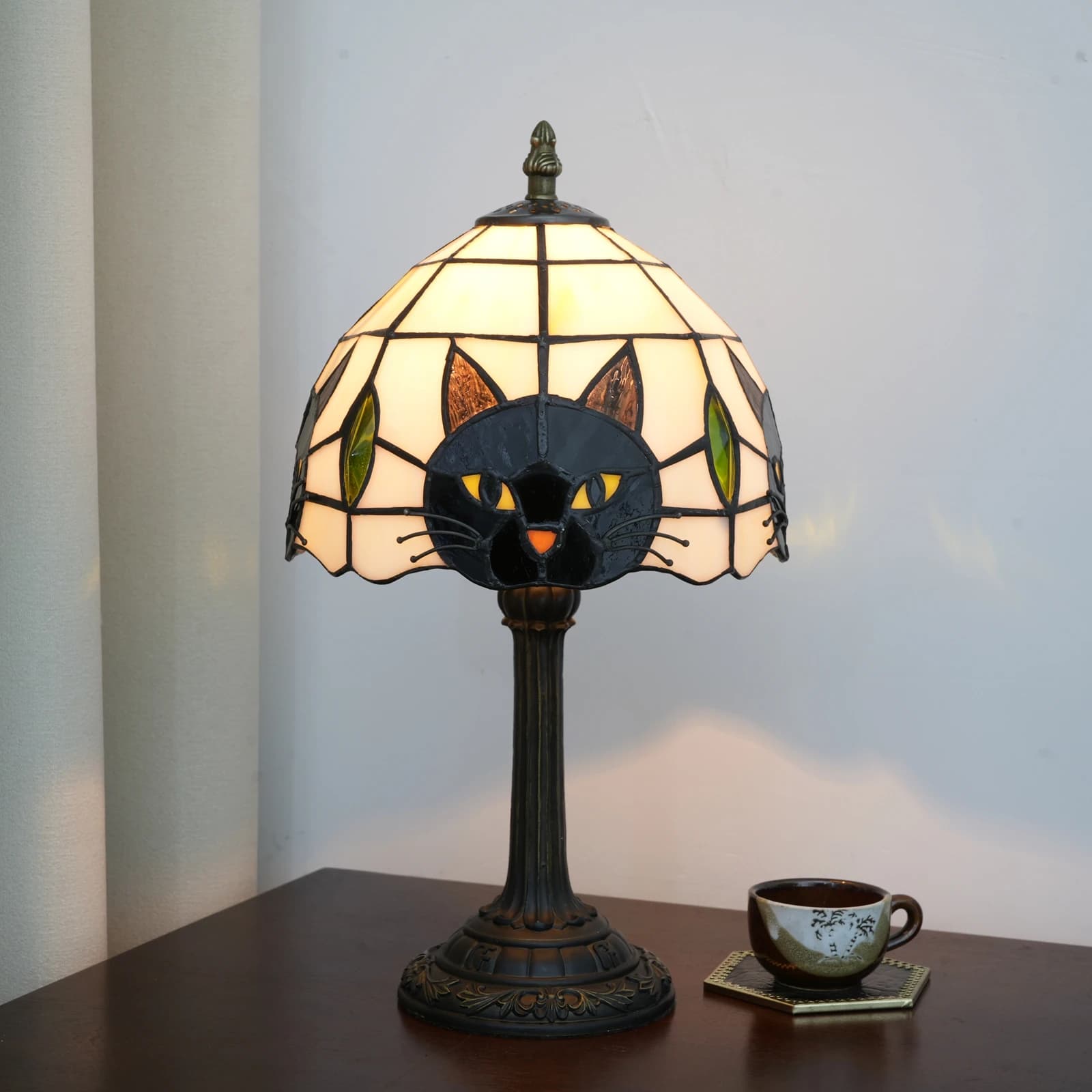Black Cat Table Lamp – Cute Bedside Nursery & Kids Desk Light