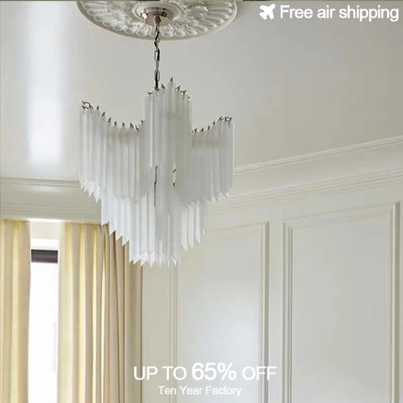 Vintage Glass Pendant Light – Classic Taper LED Ceiling Chandelier