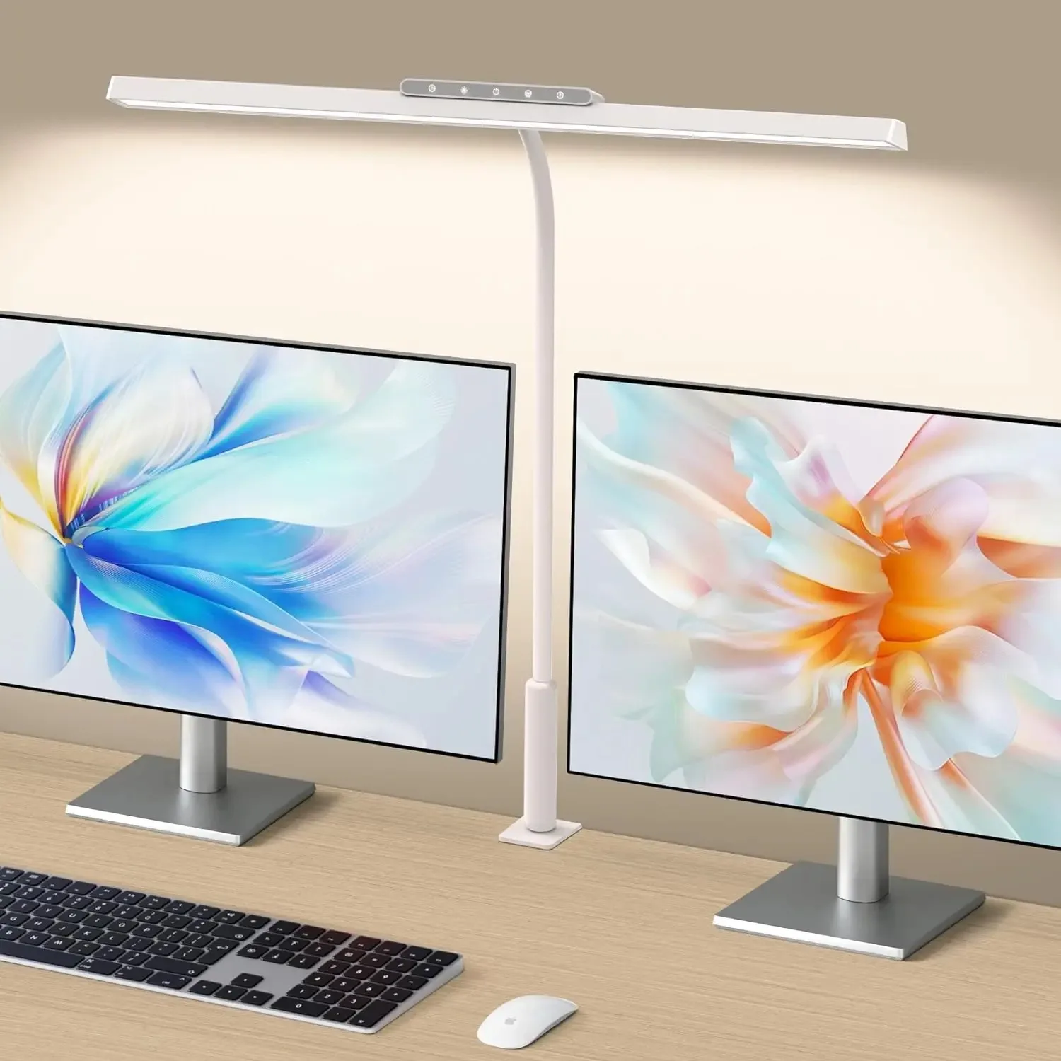 Clamp Desk Lamp with 3-Color Dimming